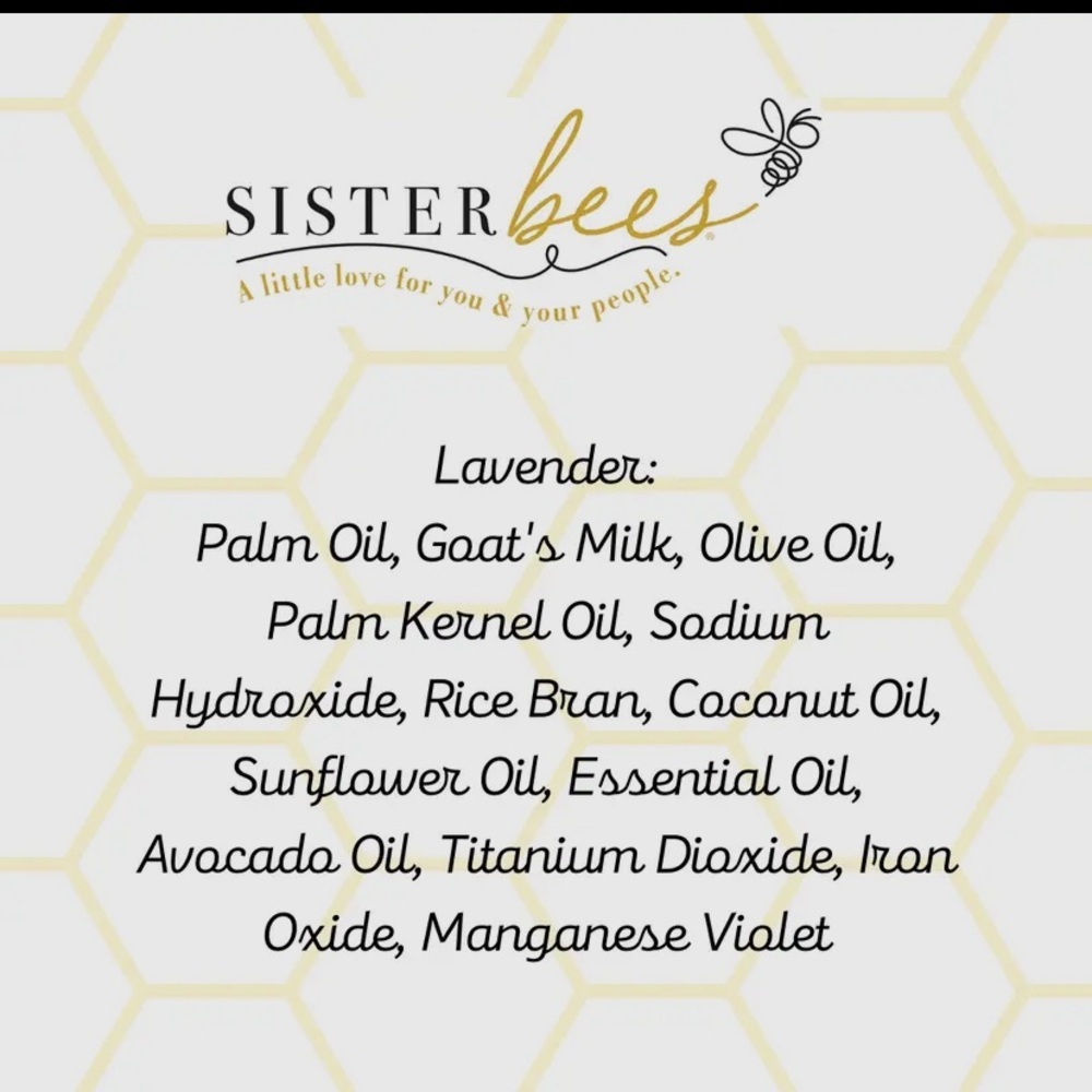 SISTER BEES - GOATS MILK SOAP - LAVENDER - Picture 2 of 2